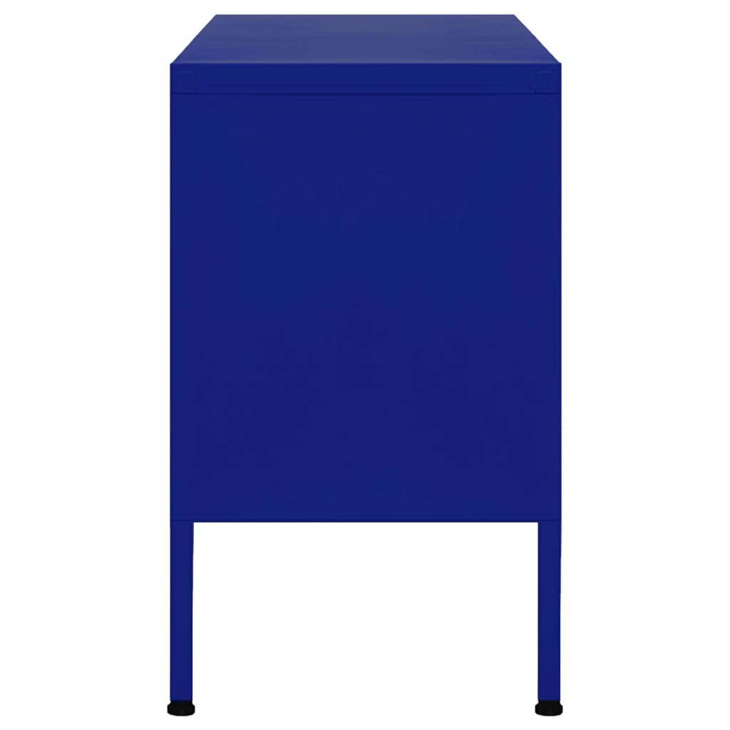 vidaXL Comodă TV, bleumarin, 105x35x50 cm, oțel vidaXL Comodă TV, bleumarin, 105x35x50 cm, oțel