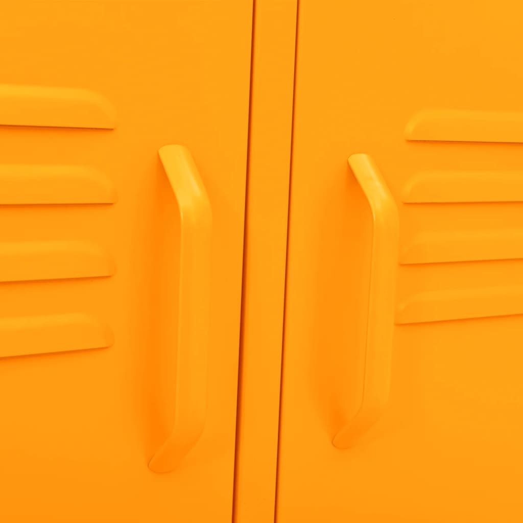 vidaXL Dulap TV, galben muștar, 105x35x50 cm, oțel