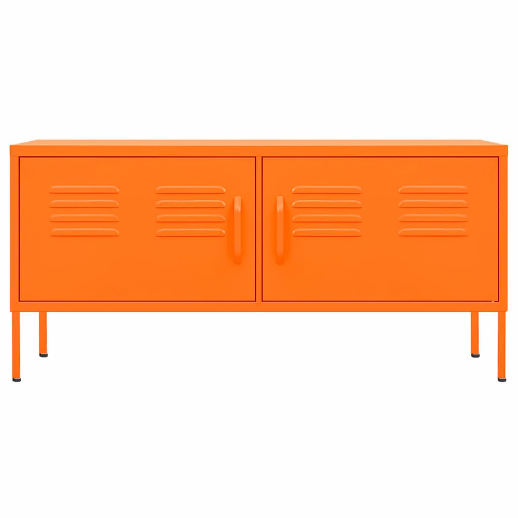 vidaXL Comodă TV, portocaliu, 105x35x50 cm, oțel vidaXL Comodă TV, portocaliu, 105x35x50 cm, oțel