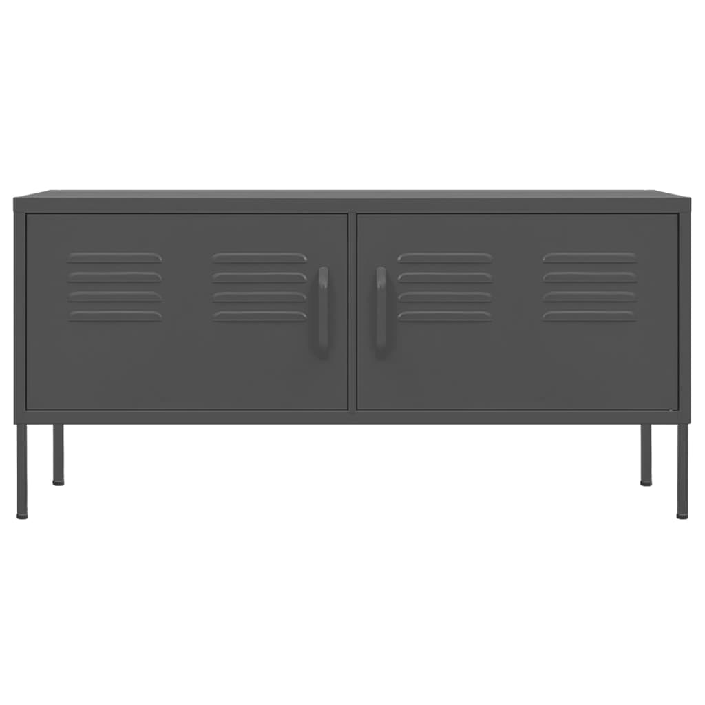 vidaXL Comodă TV, antracit, 105x35x50 cm, oțel