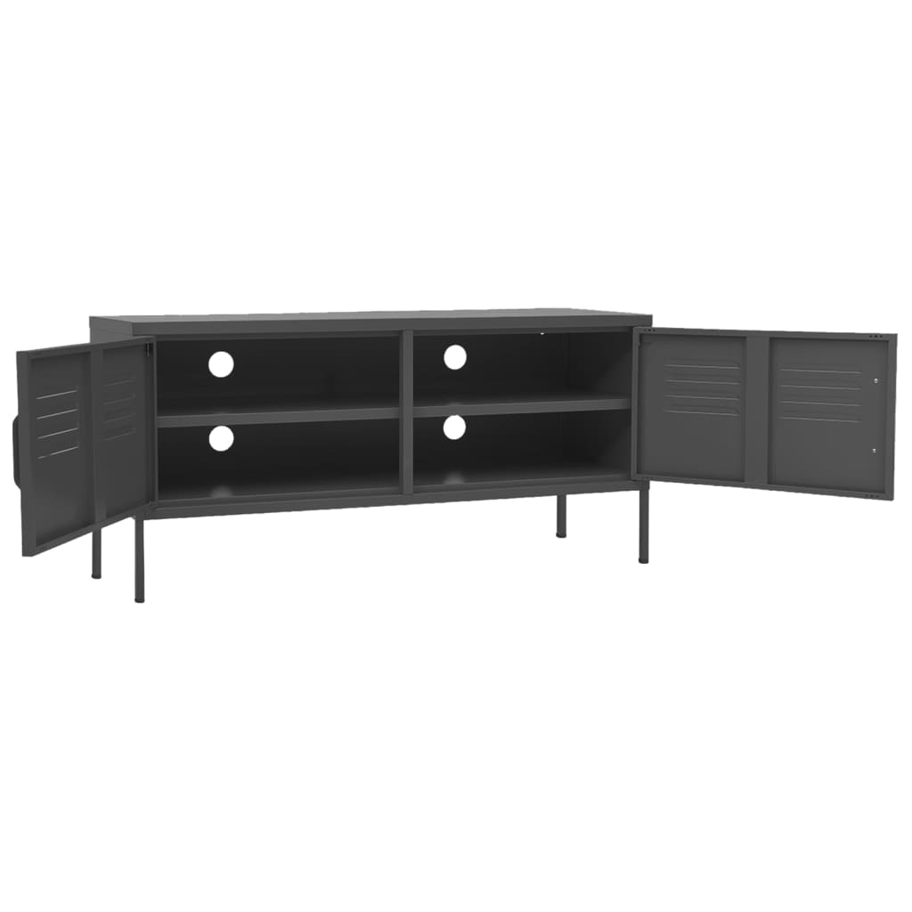 vidaXL Comodă TV, antracit, 105x35x50 cm, oțel