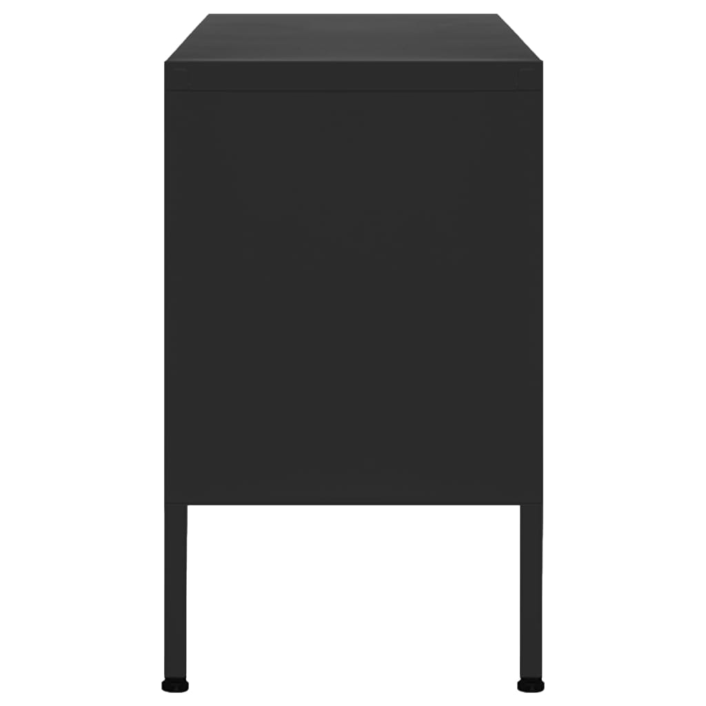 vidaXL Comodă TV, negru, 105x35x50 cm, oțel