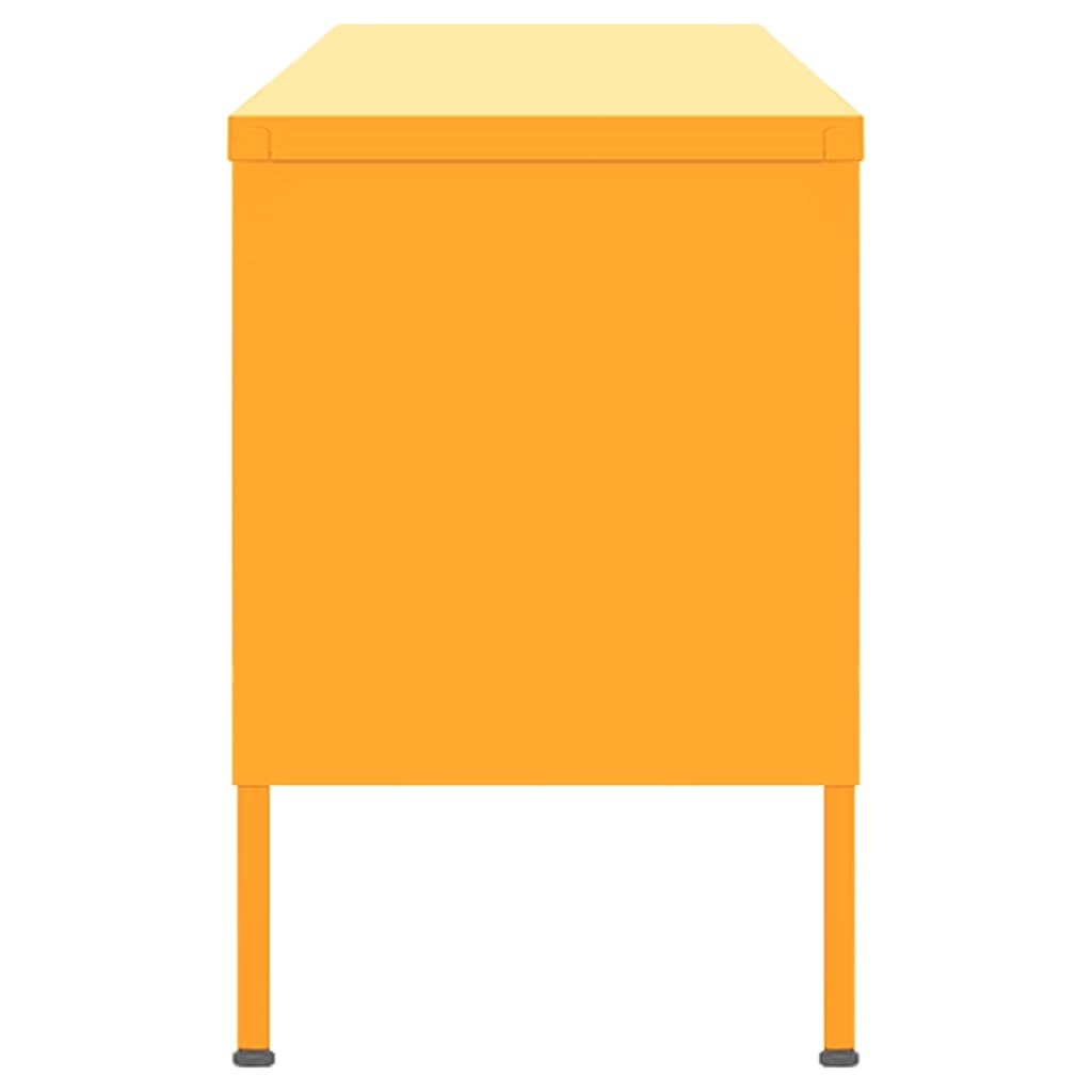 vidaXL Comodă TV, galben muștar, 105x35x50 cm, oțel