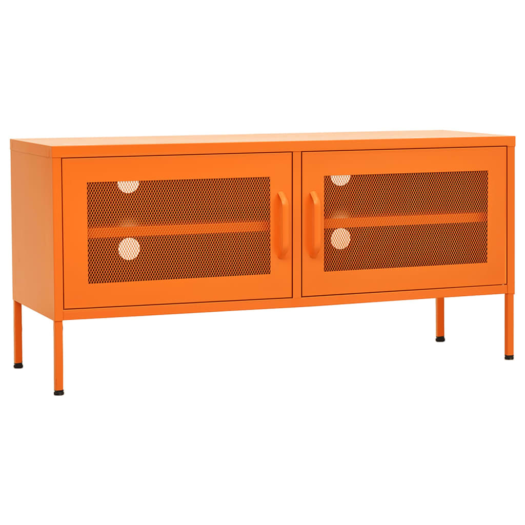 vidaXL Comodă TV, portocaliu, 105x35x50 cm, oțel vidaXL Comodă TV, portocaliu, 105x35x50 cm, oțel