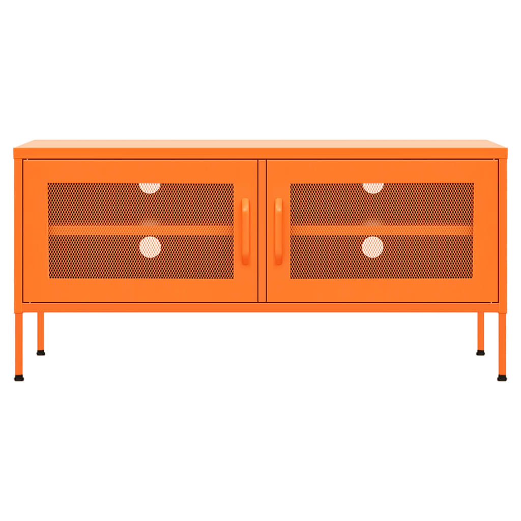 vidaXL Comodă TV, portocaliu, 105x35x50 cm, oțel vidaXL Comodă TV, portocaliu, 105x35x50 cm, oțel