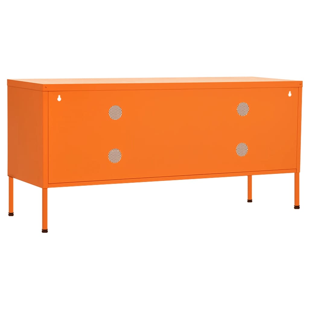 vidaXL Comodă TV, portocaliu, 105x35x50 cm, oțel vidaXL Comodă TV, portocaliu, 105x35x50 cm, oțel