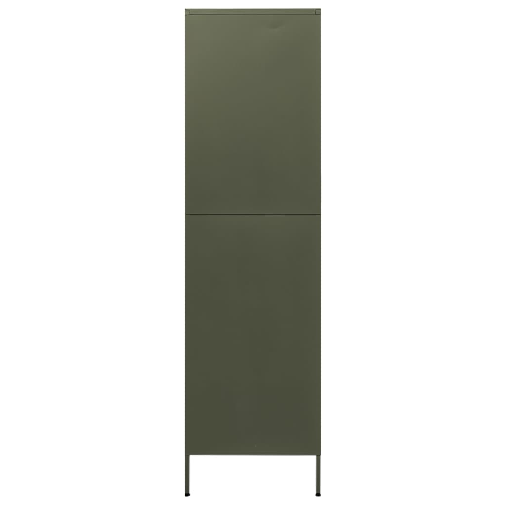 vidaXL Șifonier, verde măslniu, 90x50x180 cm oțel