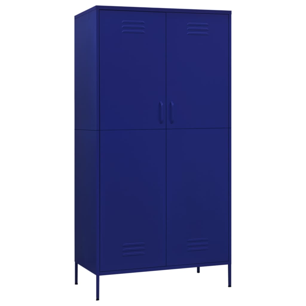 vidaXL Șifonier, bleumarin, 90x50x180 cm, oțel vidaXL Șifonier, bleumarin, 90x50x180 cm, oțel
