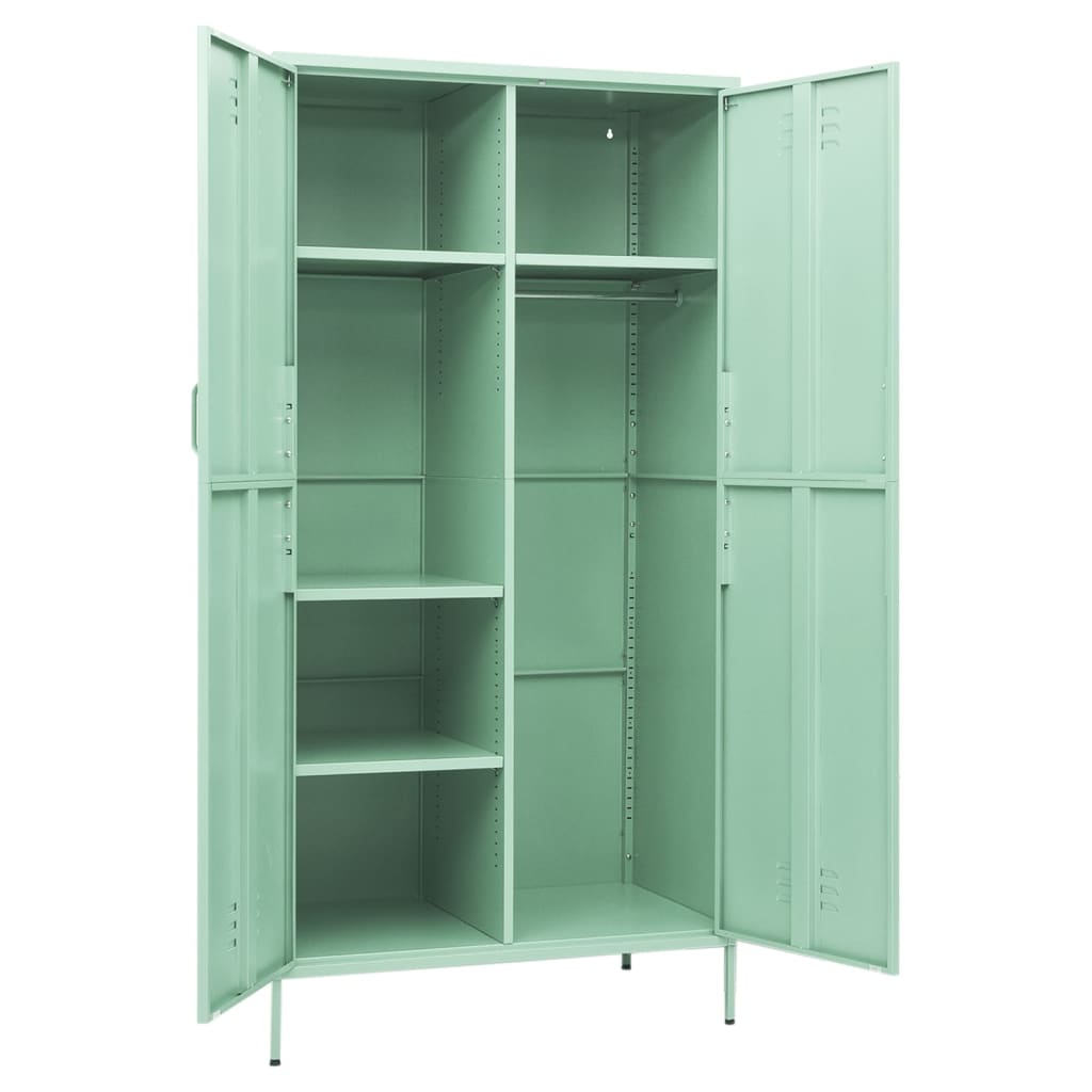 vidaXL Șifonier, verde mentă, 90x50x180 cm, oțel vidaXL Șifonier, verde mentă, 90x50x180 cm, oțel