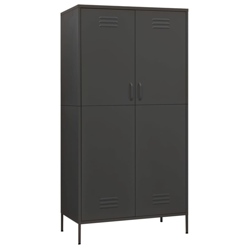 vidaXL Șifonier, antracit, 90x50x180 cm oțel vidaXL Șifonier, antracit, 90x50x180 cm oțel