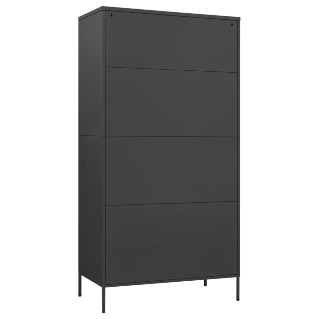 vidaXL Șifonier, antracit, 90x50x180 cm oțel vidaXL Șifonier, antracit, 90x50x180 cm oțel