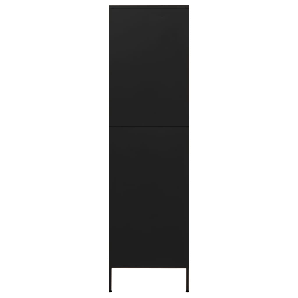 vidaXL Șifonier, negru, 90x50x180 cm oțel vidaXL Șifonier, negru, 90x50x180 cm oțel