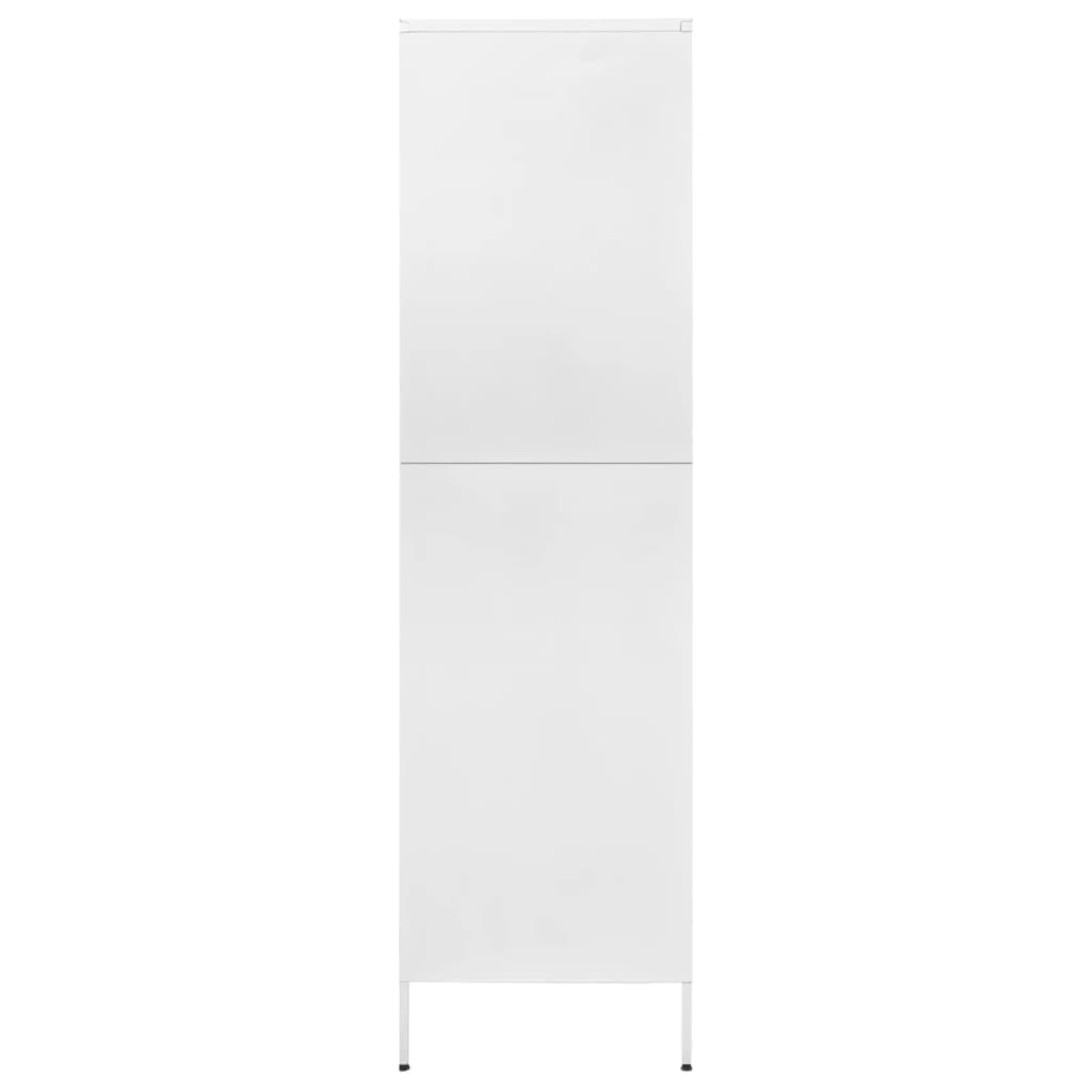 vidaXL Șifonier, alb, 90x50x180 cm oțel vidaXL Șifonier, alb, 90x50x180 cm oțel