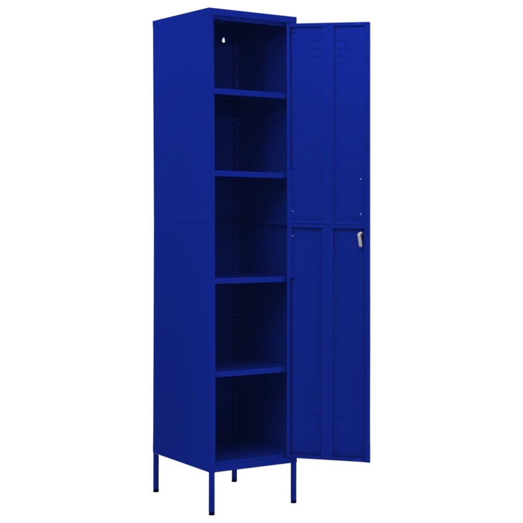 vidaXL Dulap de vestiar, bleumarin, 35x46x180 cm, oțel