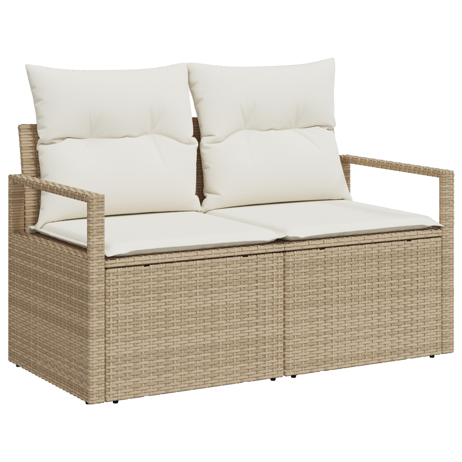Set canapea grădină vidaXL 12 piese cu perne Bej Ratan Poli Acacia Set canapea grădină vidaXL 12 piese cu perne Bej Ratan Poli Acacia