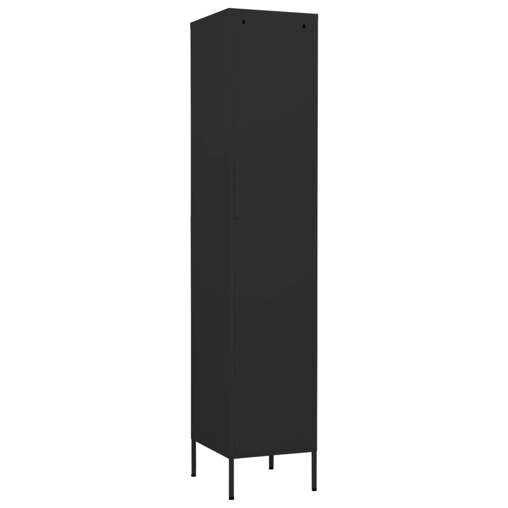 vidaXL Dulap vestiar, negru, 35x46x180 cm, oțel