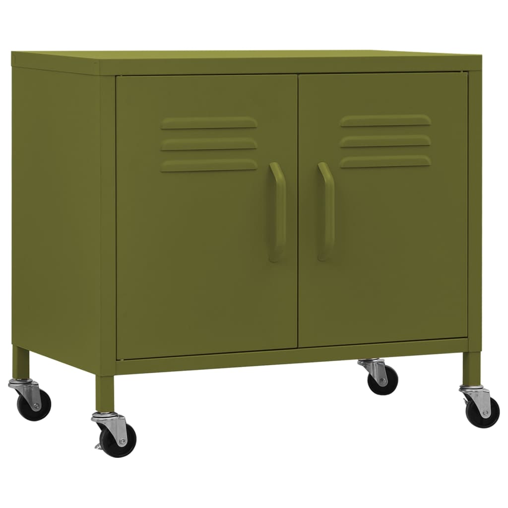 vidaXL Dulap de depozitare, verde măsliniu, 60x35x56 cm, oțel vidaXL Dulap de depozitare, verde măsliniu, 60x35x56 cm, oțel