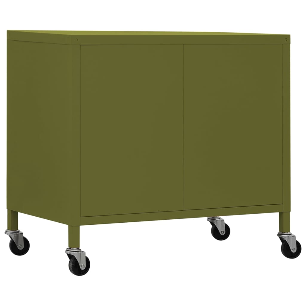 vidaXL Dulap de depozitare, verde măsliniu, 60x35x56 cm, oțel vidaXL Dulap de depozitare, verde măsliniu, 60x35x56 cm, oțel