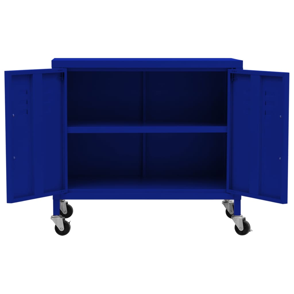 vidaXL Dulap de depozitare, bleumarin, 60x35x56 cm, oțel vidaXL Dulap de depozitare, bleumarin, 60x35x56 cm, oțel