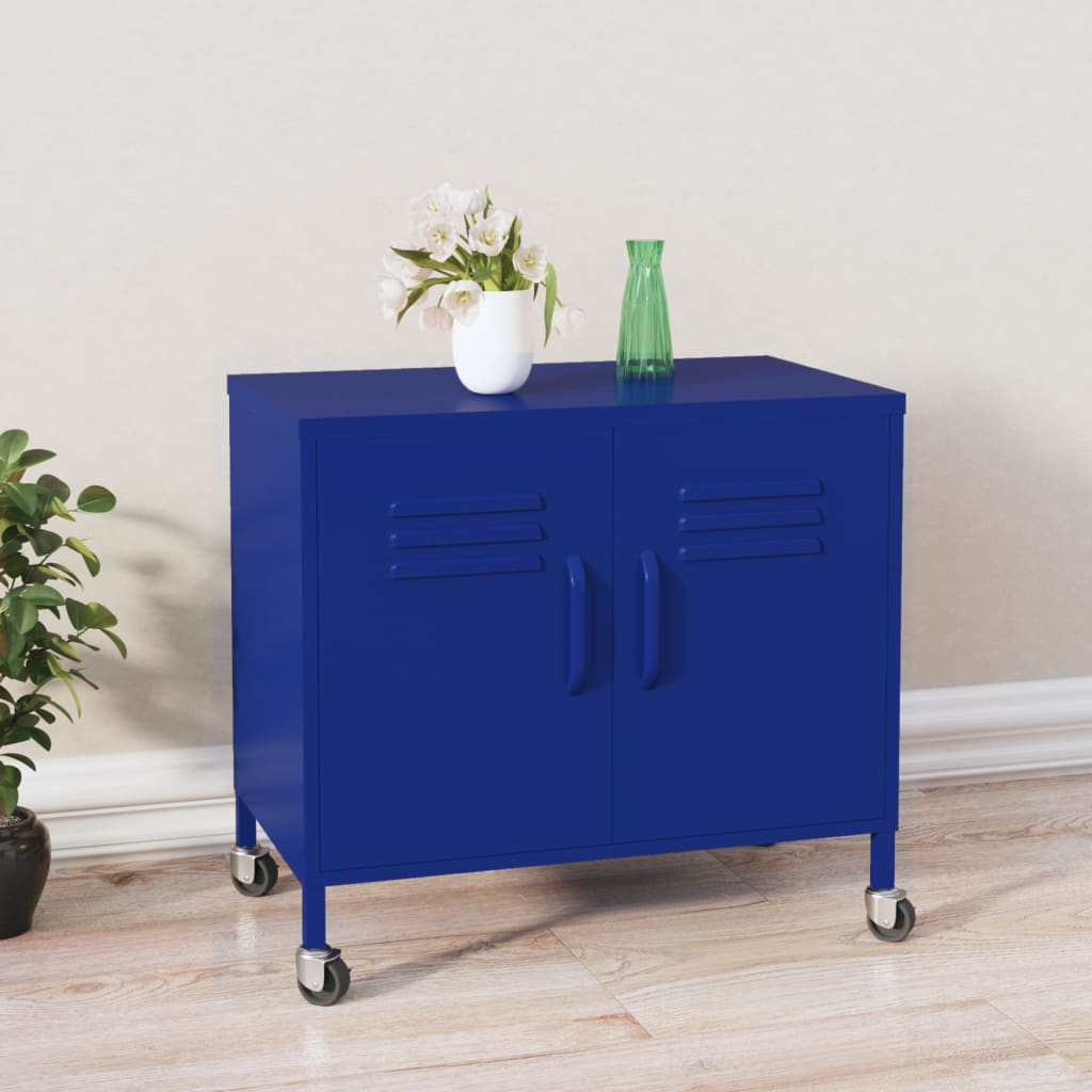 vidaXL Dulap de depozitare, bleumarin, 60x35x56 cm, oțel vidaXL Dulap de depozitare, bleumarin, 60x35x56 cm, oțel