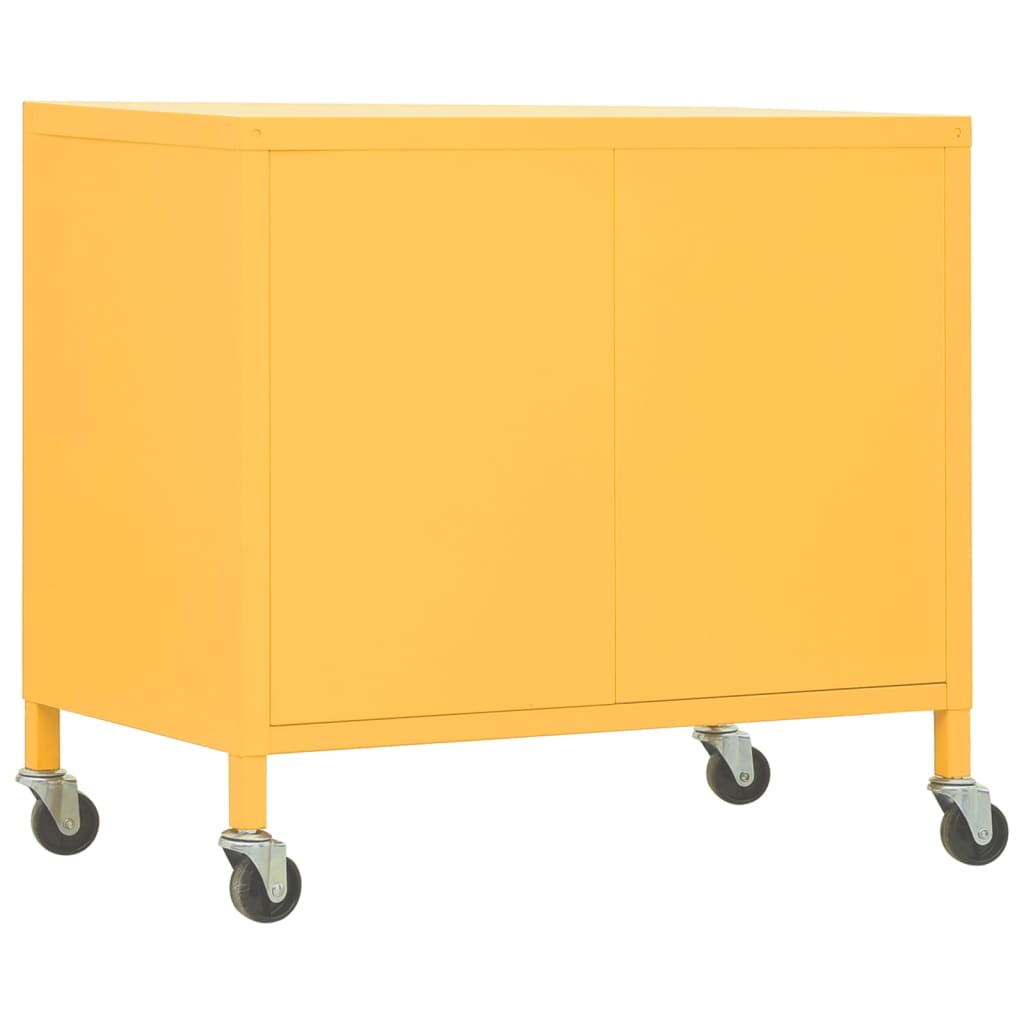 vidaXL Dulap de depozitare, galben muștar, 60x35x56 cm, oțel vidaXL Dulap de depozitare, galben muștar, 60x35x56 cm, oțel