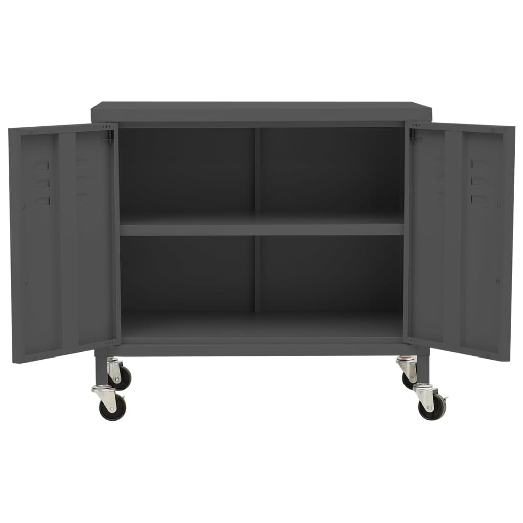 vidaXL Dulap de depozitare, antracit, 60x35x56 cm, oțel vidaXL Dulap de depozitare, antracit, 60x35x56 cm, oțel