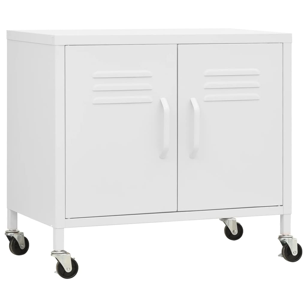 vidaXL Dulap de depozitare, alb, 60x35x56 cm, oțel vidaXL Dulap de depozitare, alb, 60x35x56 cm, oțel