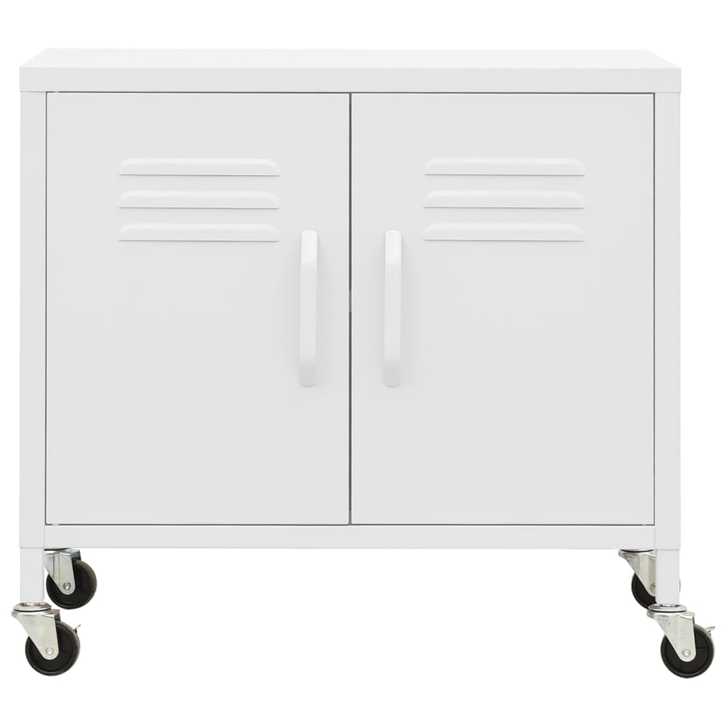 vidaXL Dulap de depozitare, alb, 60x35x56 cm, oțel vidaXL Dulap de depozitare, alb, 60x35x56 cm, oțel