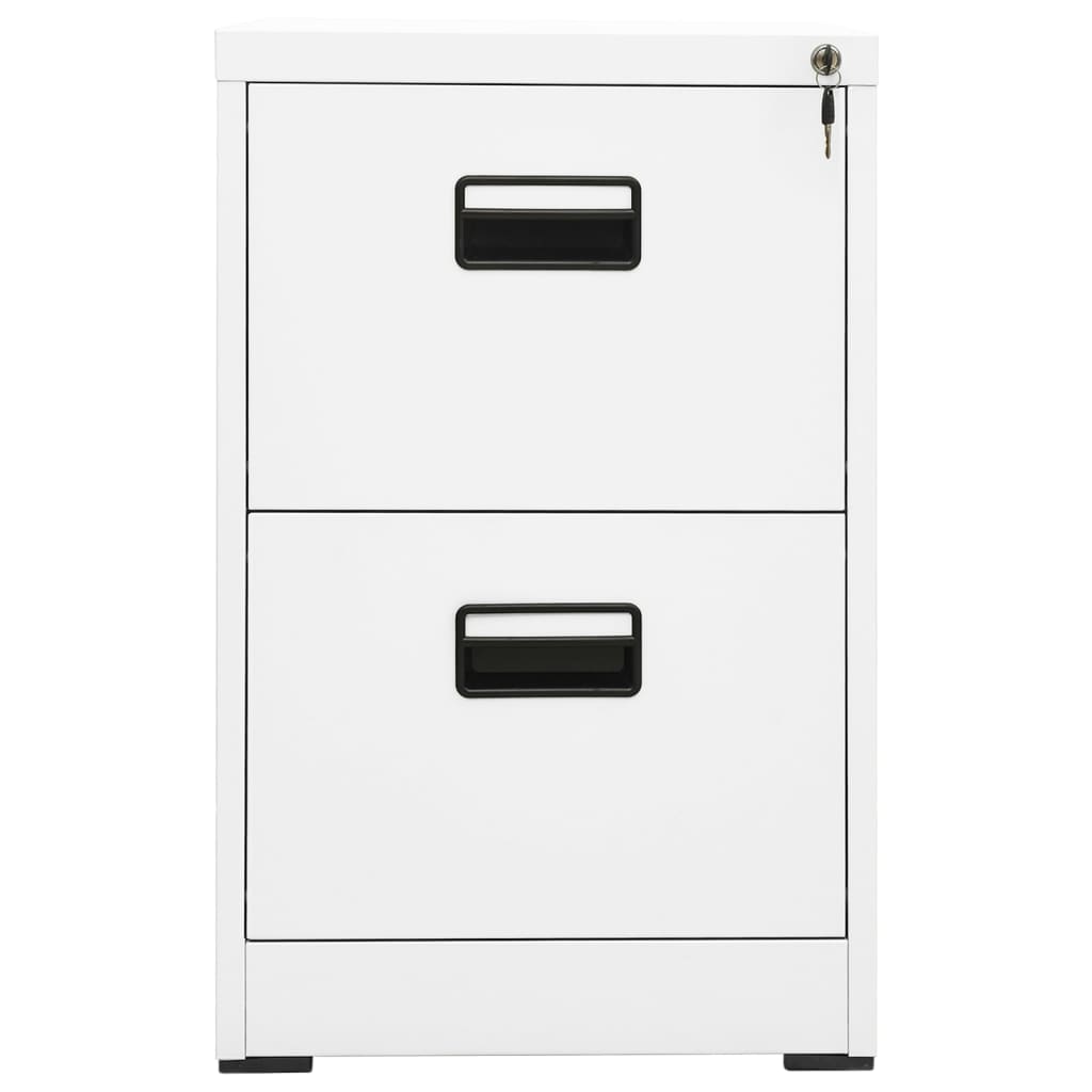 vidaXL Fișet, alb, 46 x 62 x 72,5 cm, oțel vidaXL Fișet, alb, 46 x 62 x 72,5 cm, oțel