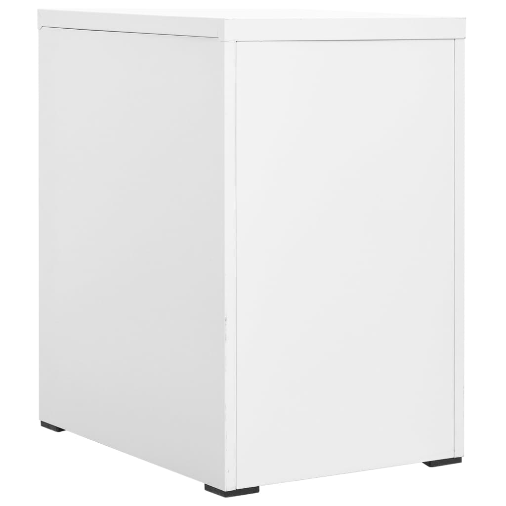 vidaXL Fișet, alb, 46 x 62 x 72,5 cm, oțel vidaXL Fișet, alb, 46 x 62 x 72,5 cm, oțel