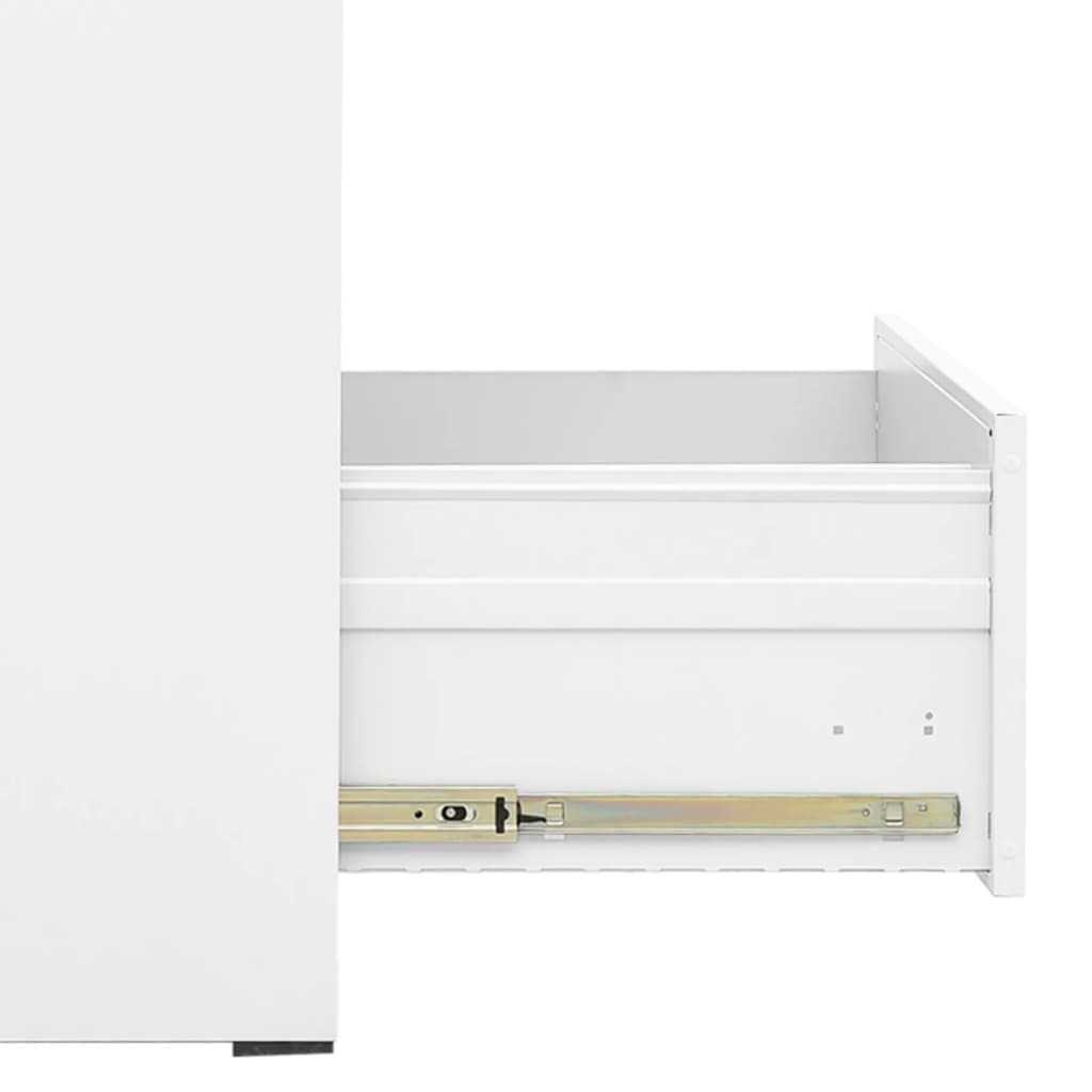 vidaXL Fișet, alb, 46 x 62 x 72,5 cm, oțel vidaXL Fișet, alb, 46 x 62 x 72,5 cm, oțel