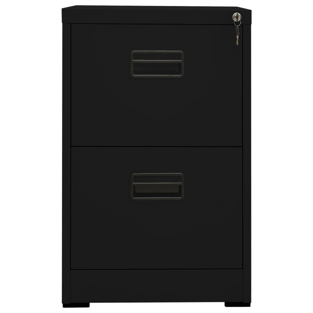 vidaXL Fișet, negru, 46x62x72,5 cm, oțel vidaXL Fișet, negru, 46x62x72,5 cm, oțel