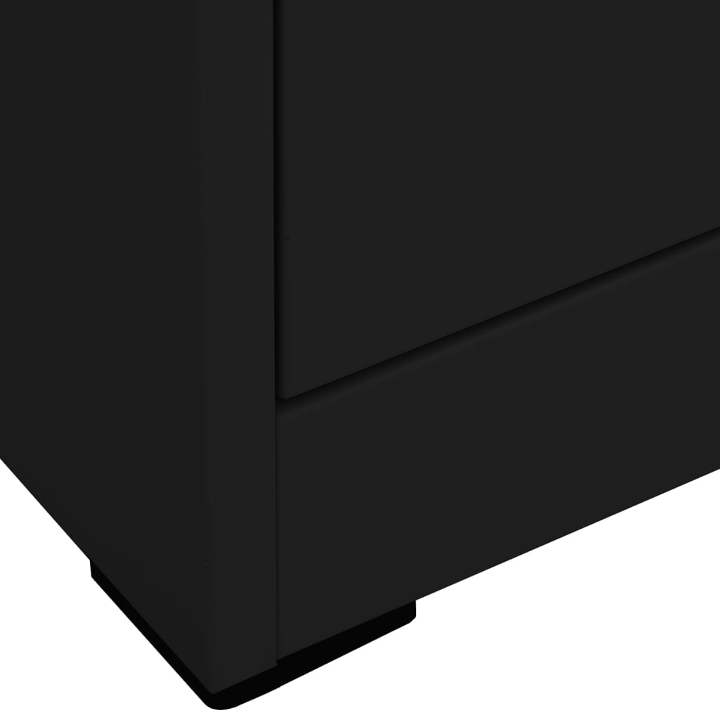 vidaXL Fișet, negru, 46x62x72,5 cm, oțel vidaXL Fișet, negru, 46x62x72,5 cm, oțel