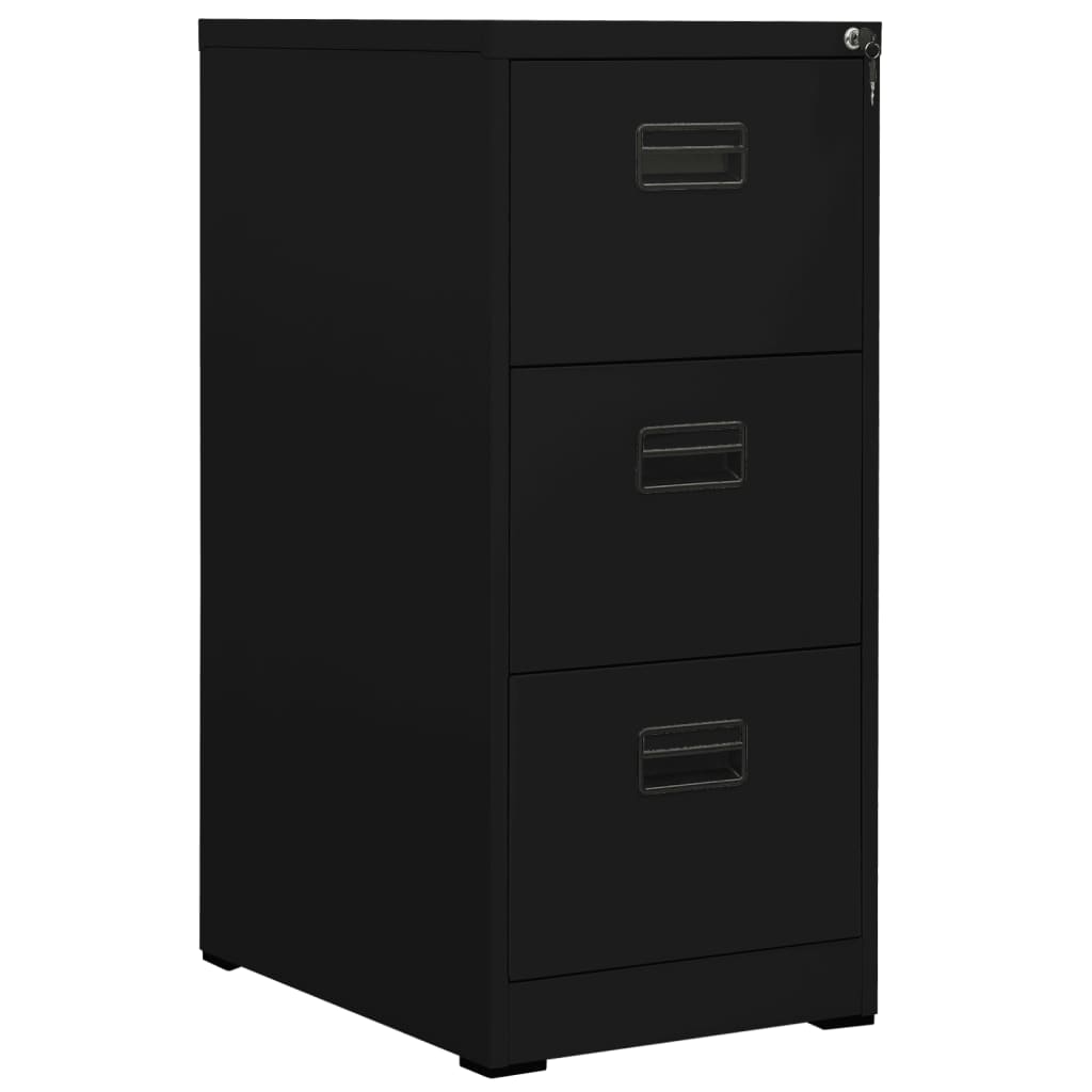 vidaXL Fișet, negru, 46x62x102,5 cm, oțel vidaXL Fișet, negru, 46x62x102,5 cm, oțel