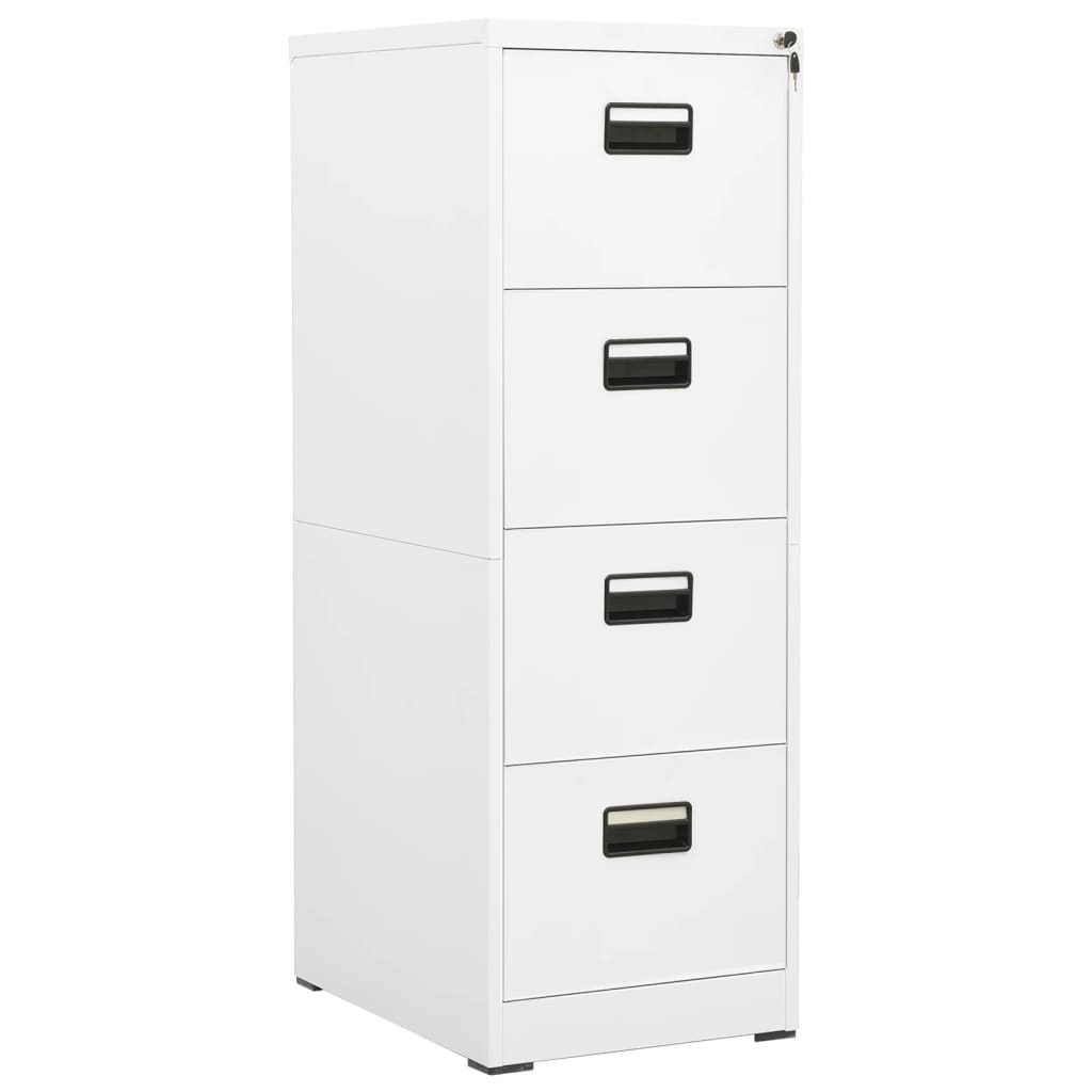vidaXL Fișet, alb, 46 x 62 x 133 cm, oțel vidaXL Fișet, alb, 46 x 62 x 133 cm, oțel
