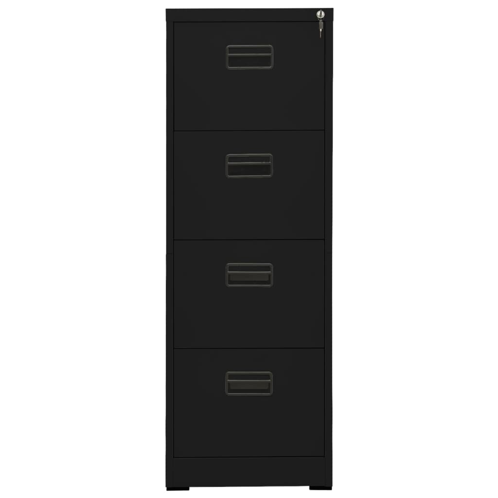 vidaXL Fișet, negru, 46x62x133 cm, oțel vidaXL Fișet, negru, 46x62x133 cm, oțel
