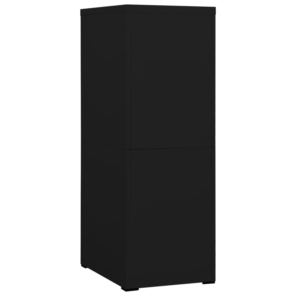 vidaXL Fișet, negru, 46x62x133 cm, oțel vidaXL Fișet, negru, 46x62x133 cm, oțel