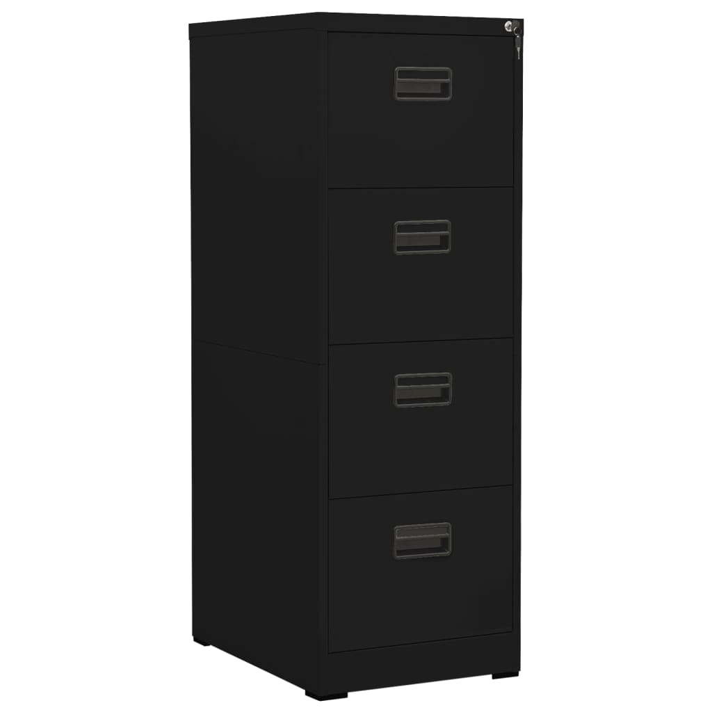vidaXL Fișet, negru, 46x62x133 cm, oțel vidaXL Fișet, negru, 46x62x133 cm, oțel