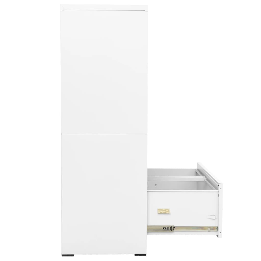 vidaXL Fișet, alb, 90x46x134 cm, oțel vidaXL Fișet, alb, 90x46x134 cm, oțel