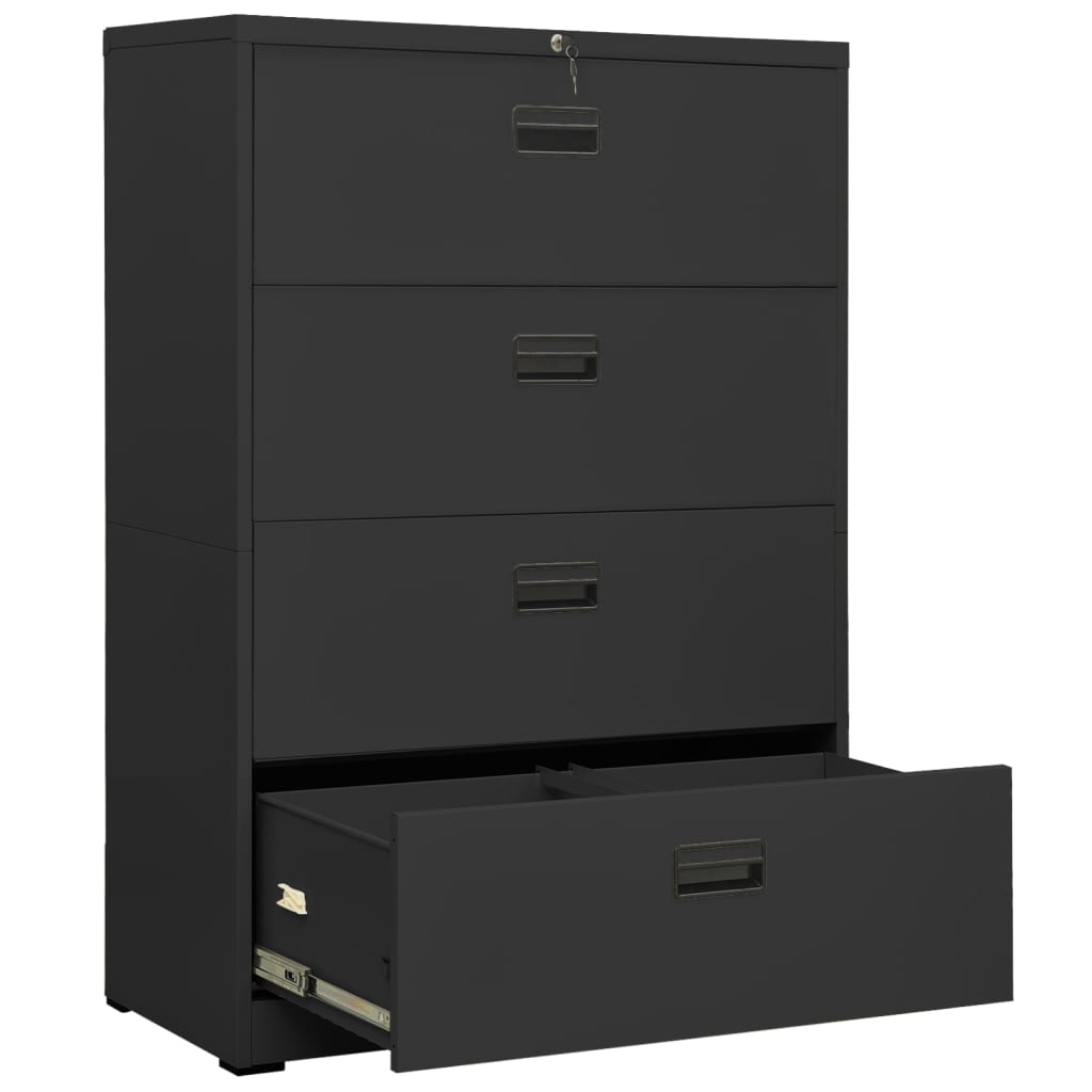 vidaXL Fișet, antracit, 90x46x134 cm, oțel vidaXL Fișet, antracit, 90x46x134 cm, oțel