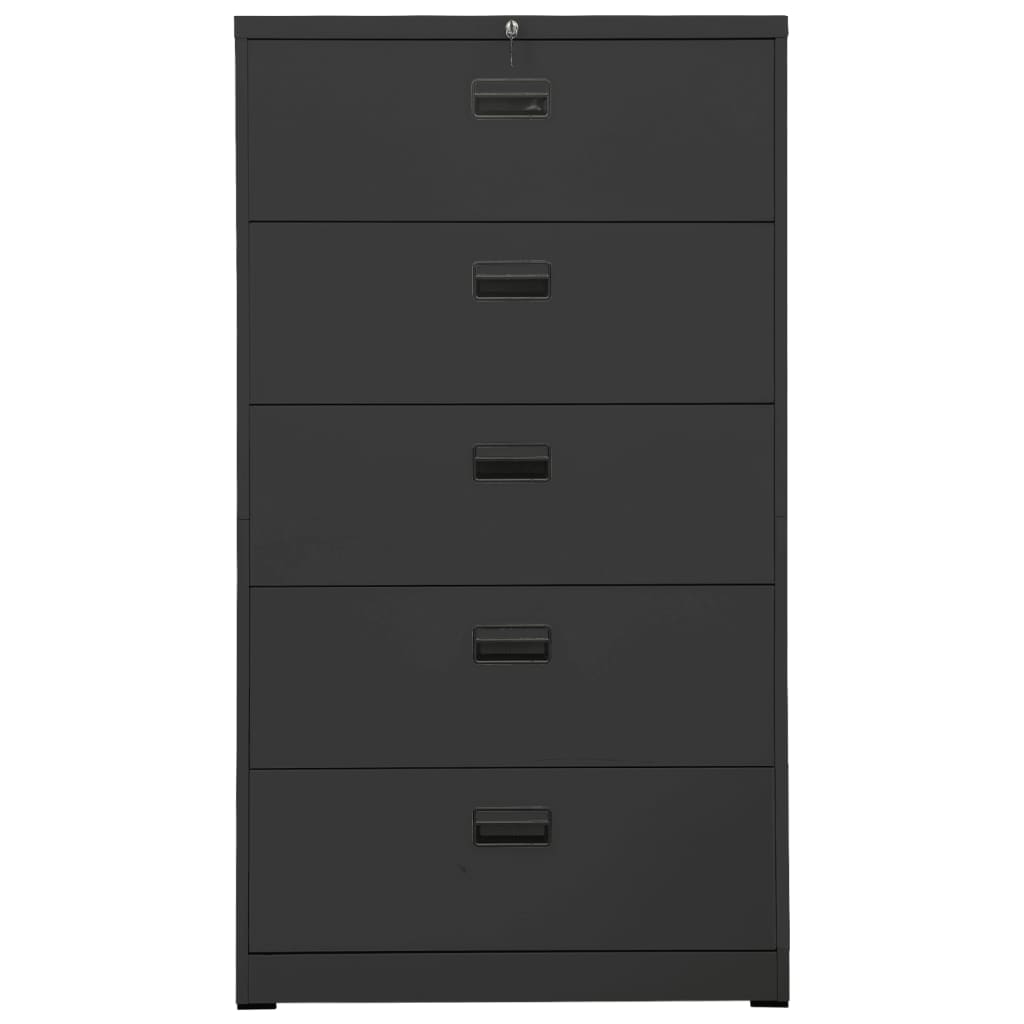 vidaXL Fișet, antracit, 90x46x164 cm, oțel vidaXL Fișet, antracit, 90x46x164 cm, oțel