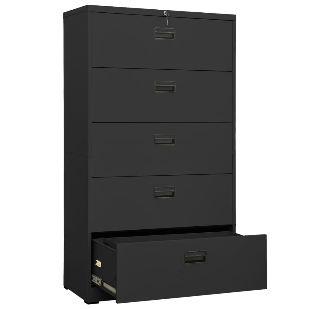 vidaXL Fișet, antracit, 90x46x164 cm, oțel vidaXL Fișet, antracit, 90x46x164 cm, oțel