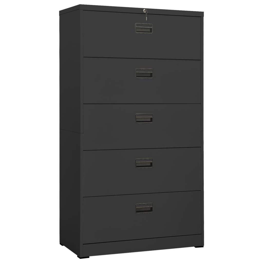vidaXL Fișet, antracit, 90x46x164 cm, oțel vidaXL Fișet, antracit, 90x46x164 cm, oțel
