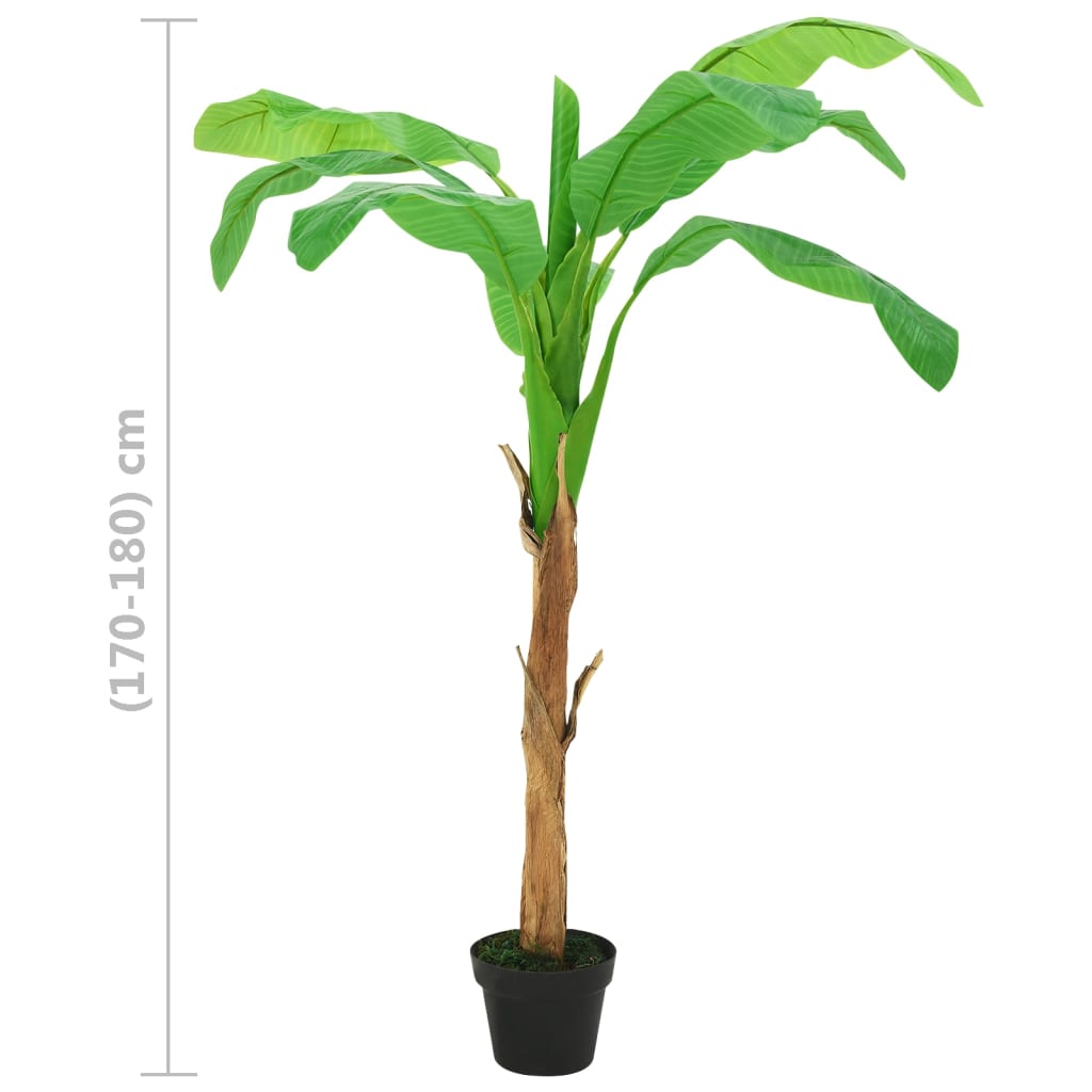 vidaXL Bananier artificial cu ghiveci, verde, 180 cm vidaXL Bananier artificial cu ghiveci, verde, 180 cm