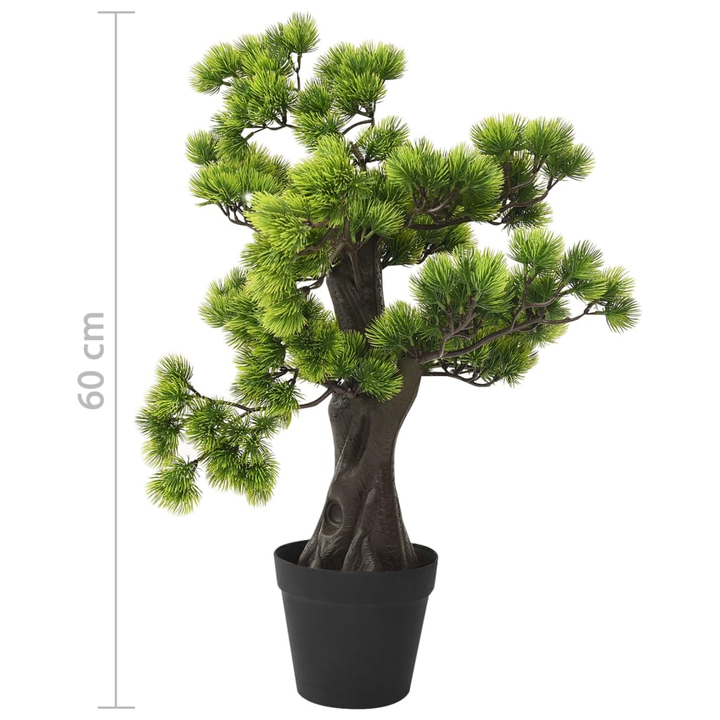 vidaXL Bonsai Pinus artificial cu ghiveci, verde, 60 cm vidaXL Bonsai Pinus artificial cu ghiveci, verde, 60 cm