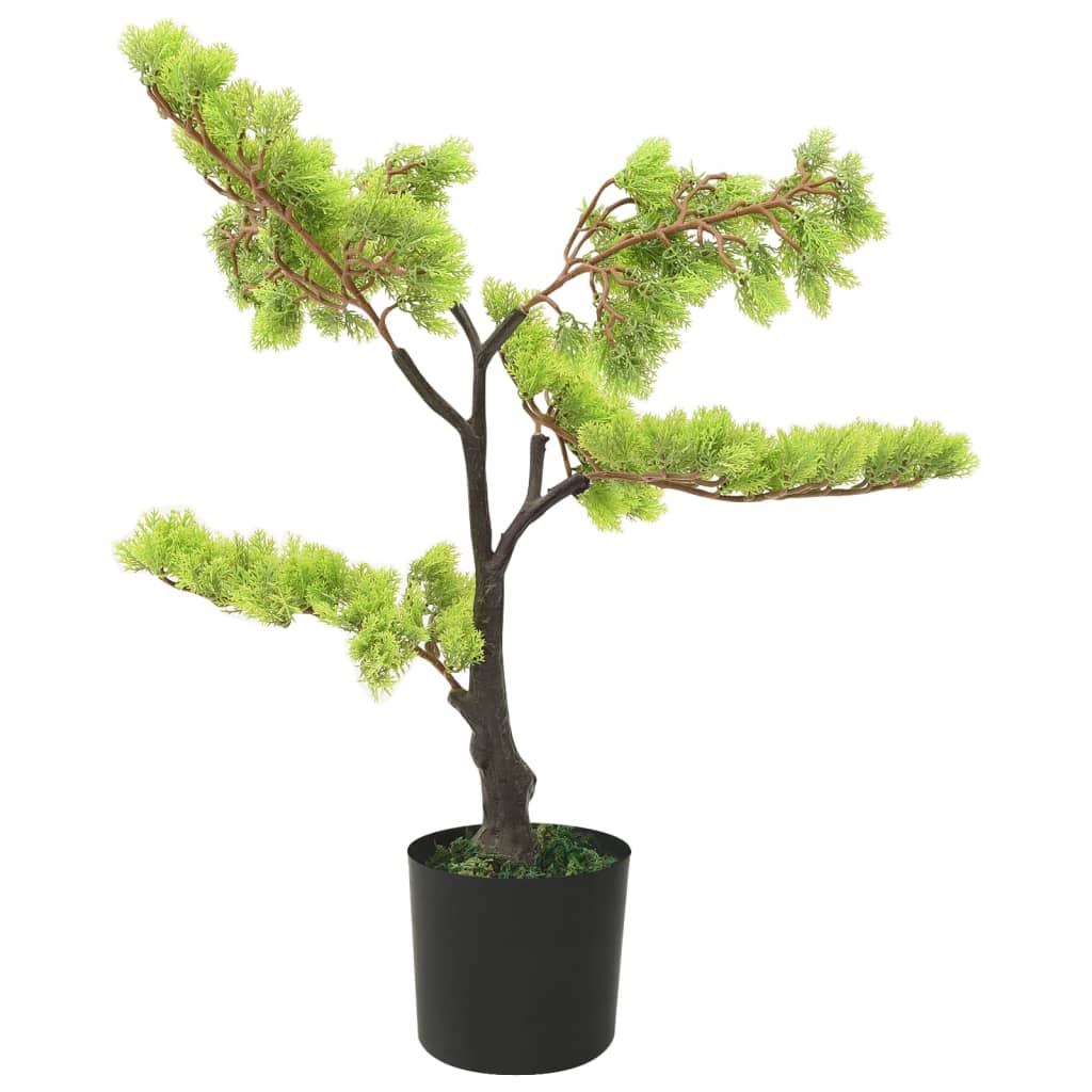 vidaXL Bonsai chiparos artificial cu ghiveci, verde, 60 cm vidaXL Bonsai chiparos artificial cu ghiveci, verde, 60 cm