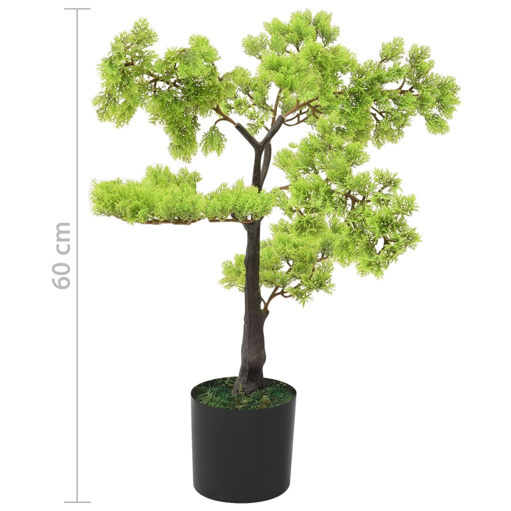 vidaXL Bonsai chiparos artificial cu ghiveci, verde, 60 cm vidaXL Bonsai chiparos artificial cu ghiveci, verde, 60 cm