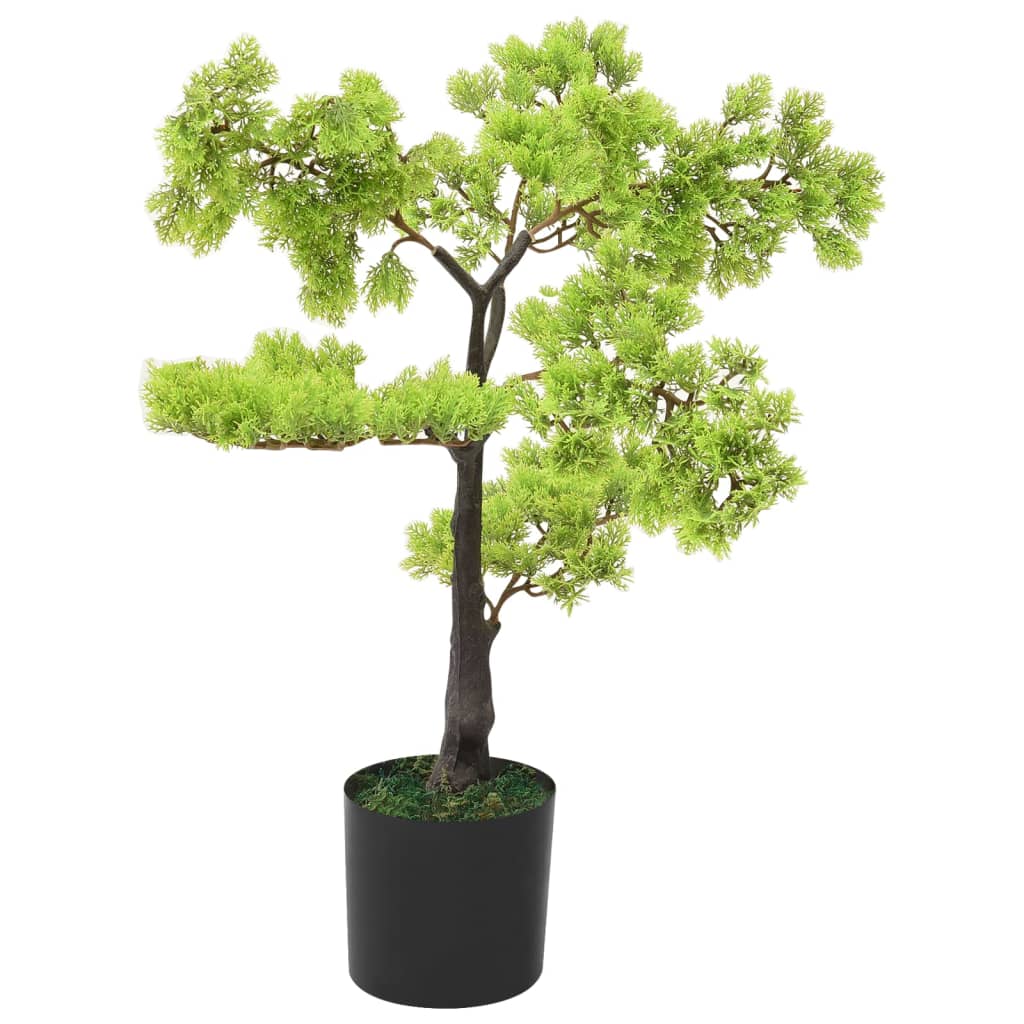 vidaXL Bonsai chiparos artificial cu ghiveci, verde, 60 cm vidaXL Bonsai chiparos artificial cu ghiveci, verde, 60 cm