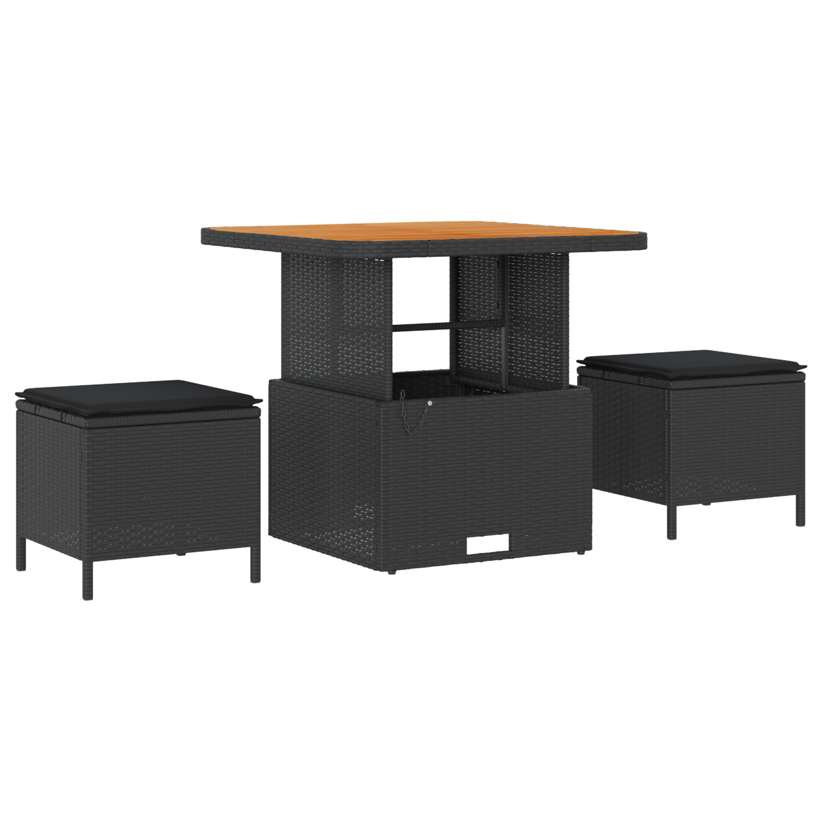 vidaXL Set de canapele pentru grădină 10 pcs Negru 80 x 80 x 71 cm vidaXL Set de canapele pentru grădină 10 pcs Negru 80 x 80 x 71 cm