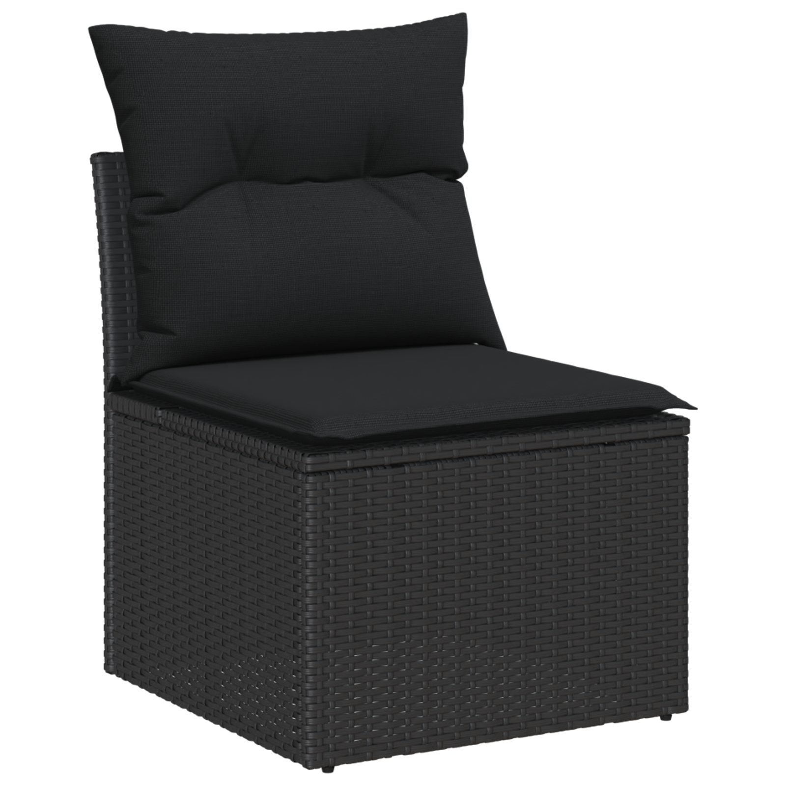 vidaXL Set de canapele pentru grădină 10 pcs Negru 80 x 80 x 71 cm vidaXL Set de canapele pentru grădină 10 pcs Negru 80 x 80 x 71 cm